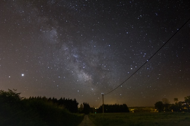 The same Milky Way photo after applying the method in the guide